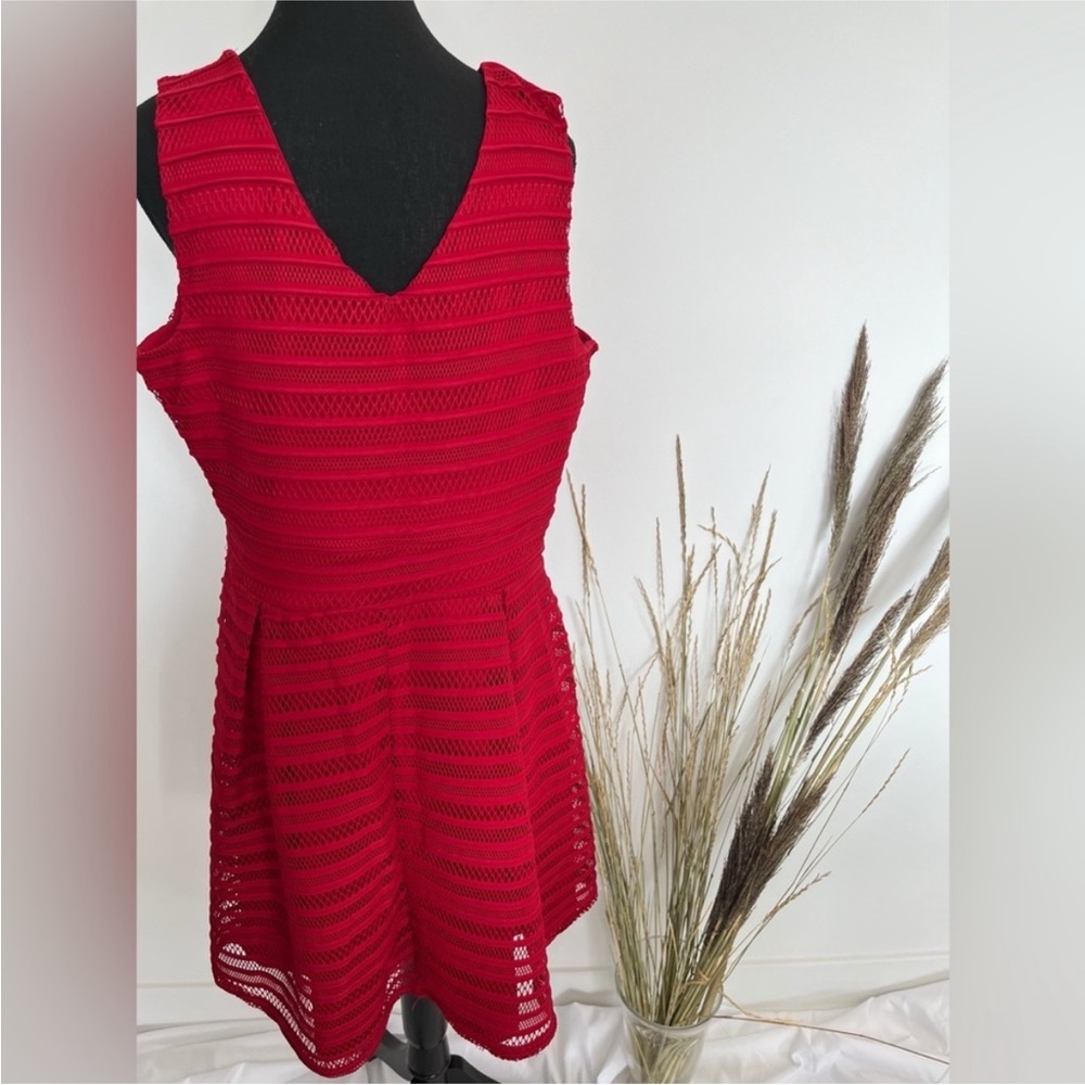 Jessica Elegant Red Sleeveless Dress Size L